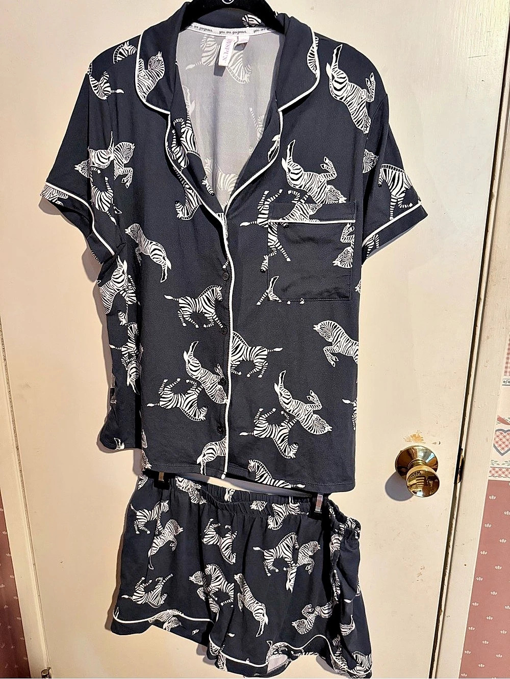 Zebra Print Pajama Set Size Large L
